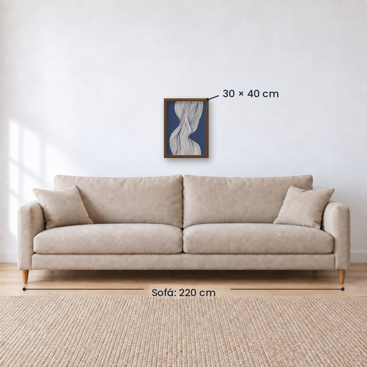Cuadro Decorativo Azul como el mar AZUL II