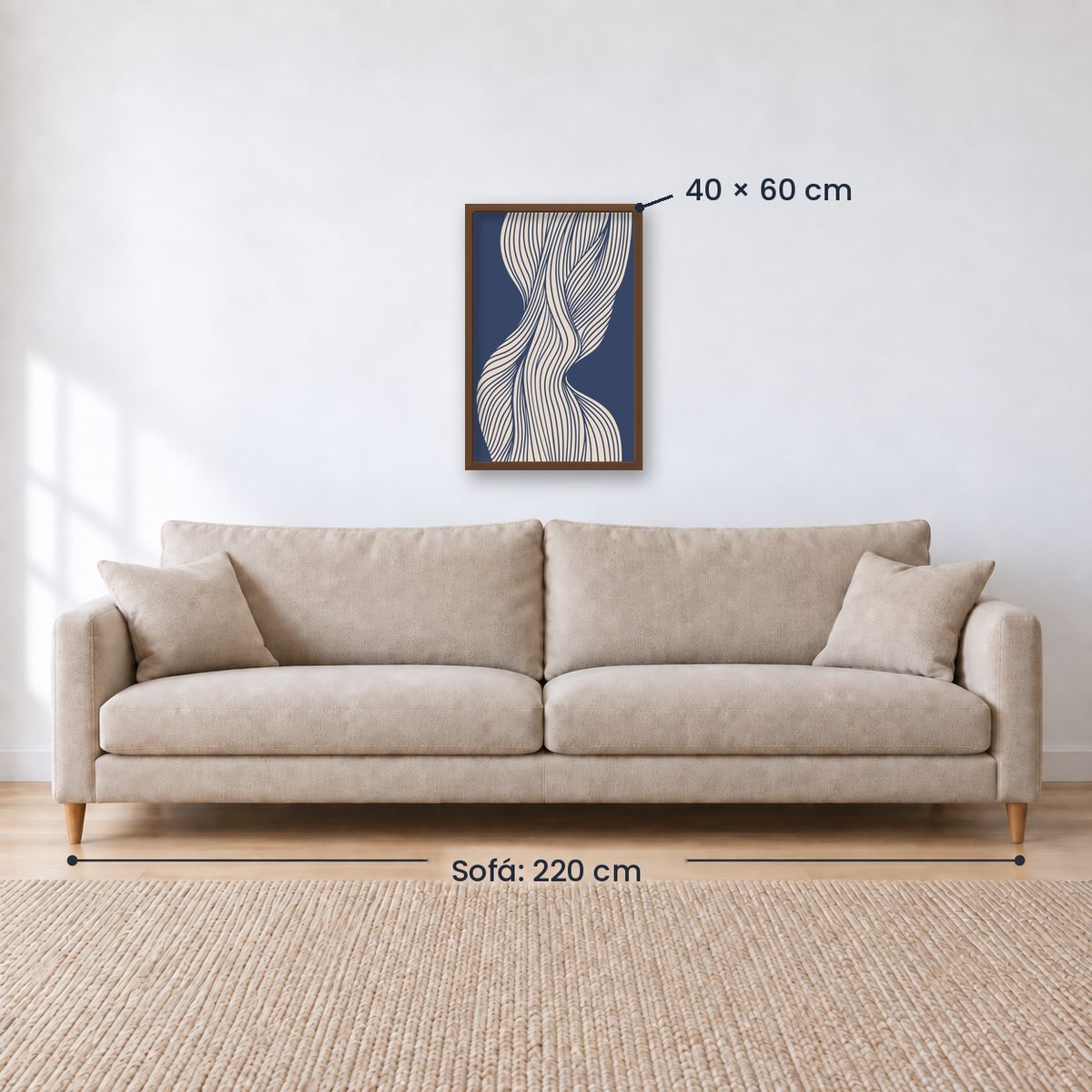 Cuadro Decorativo Azul como el mar AZUL II