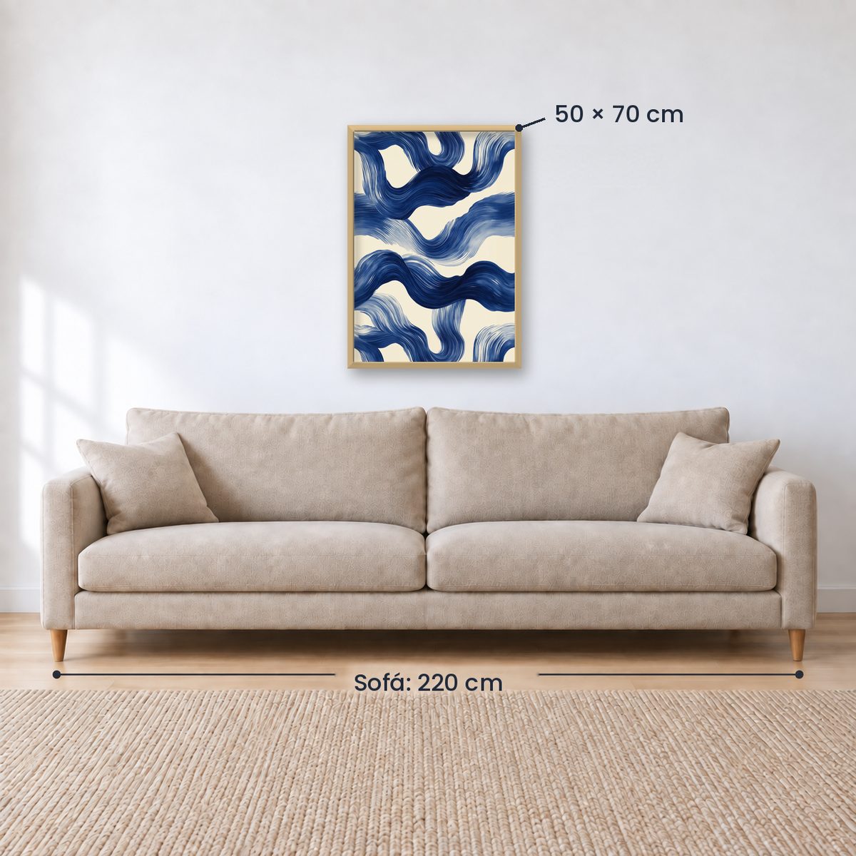 Cuadro Decorativo Azul como el mar AZUL III