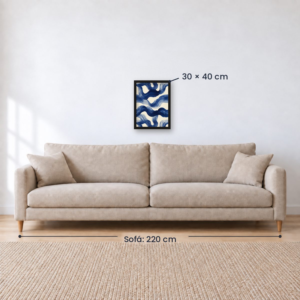 Cuadro Decorativo Azul como el mar AZUL III