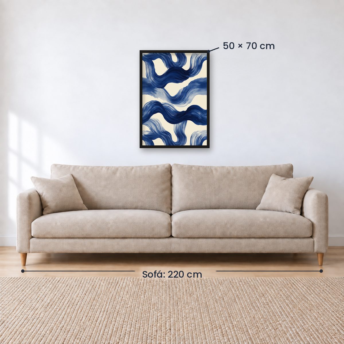Cuadro Decorativo Azul como el mar AZUL III