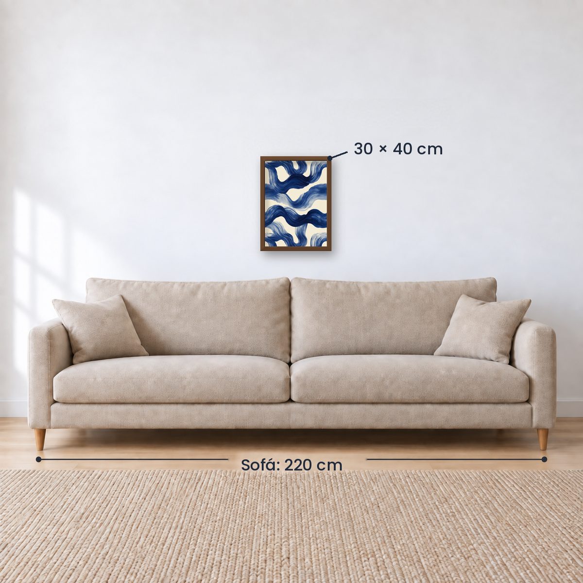 Cuadro Decorativo Azul como el mar AZUL III