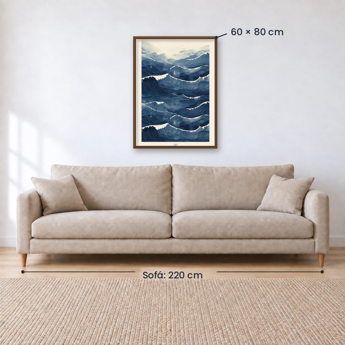 Cuadro Decorativo Azul como el mar AZUL X