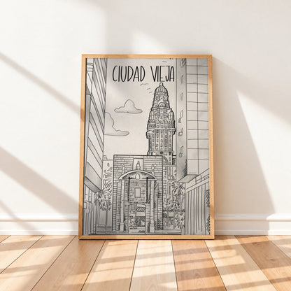 Cuadro Decorativo Ciudad Vieja - Montevideo by Beluulet