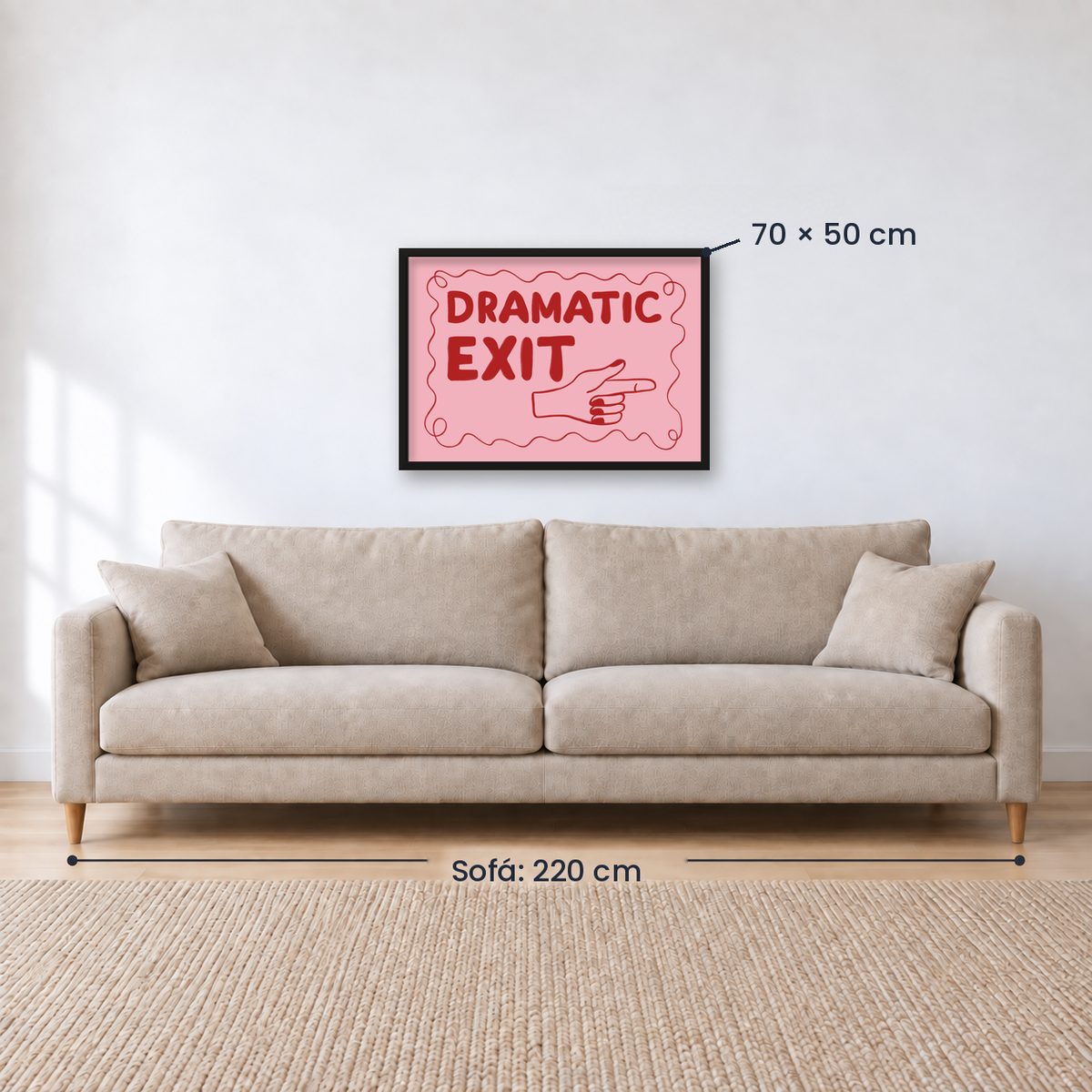 Cuadro Individual Frases, Dramatic Exit