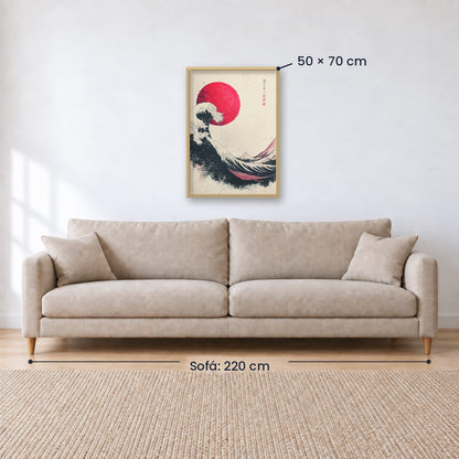 Cuadro Decorativo Japandi, Ola Japonesa, La gran ola I