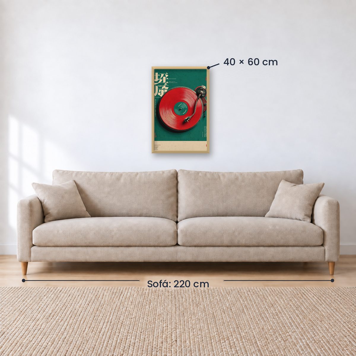 Cuadro Decorativo Japandi, Vinilo