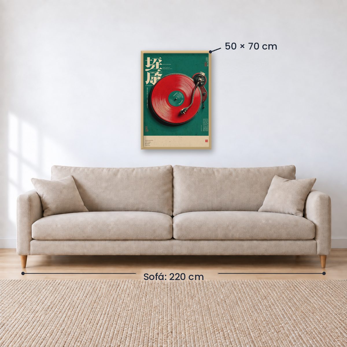 Cuadro Decorativo Japandi, Vinilo