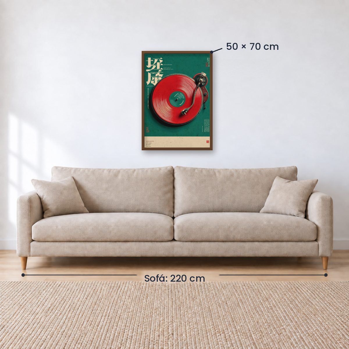 Cuadro Decorativo Japandi, Vinilo