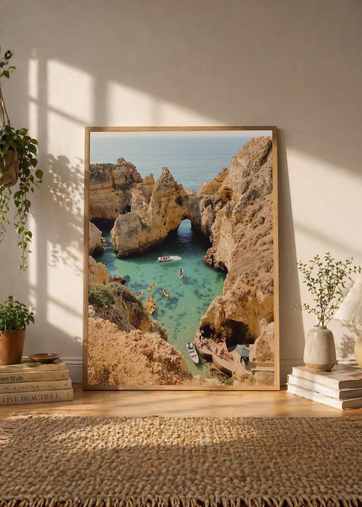 Cuadro Decorativo Playa, Acantilados Arcos Turquesa