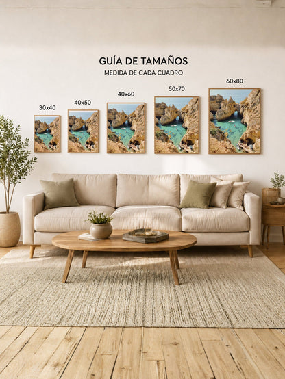 Cuadro Decorativo Playa, Acantilados Arcos Turquesa