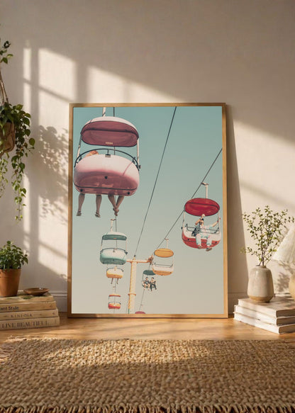 Cuadro Decorativo Playa, Aerosilla Rosa Cielo