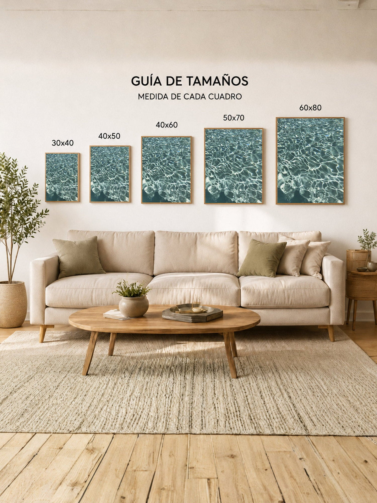Cuadro Decorativo Playa, Agua Cristalina Textura