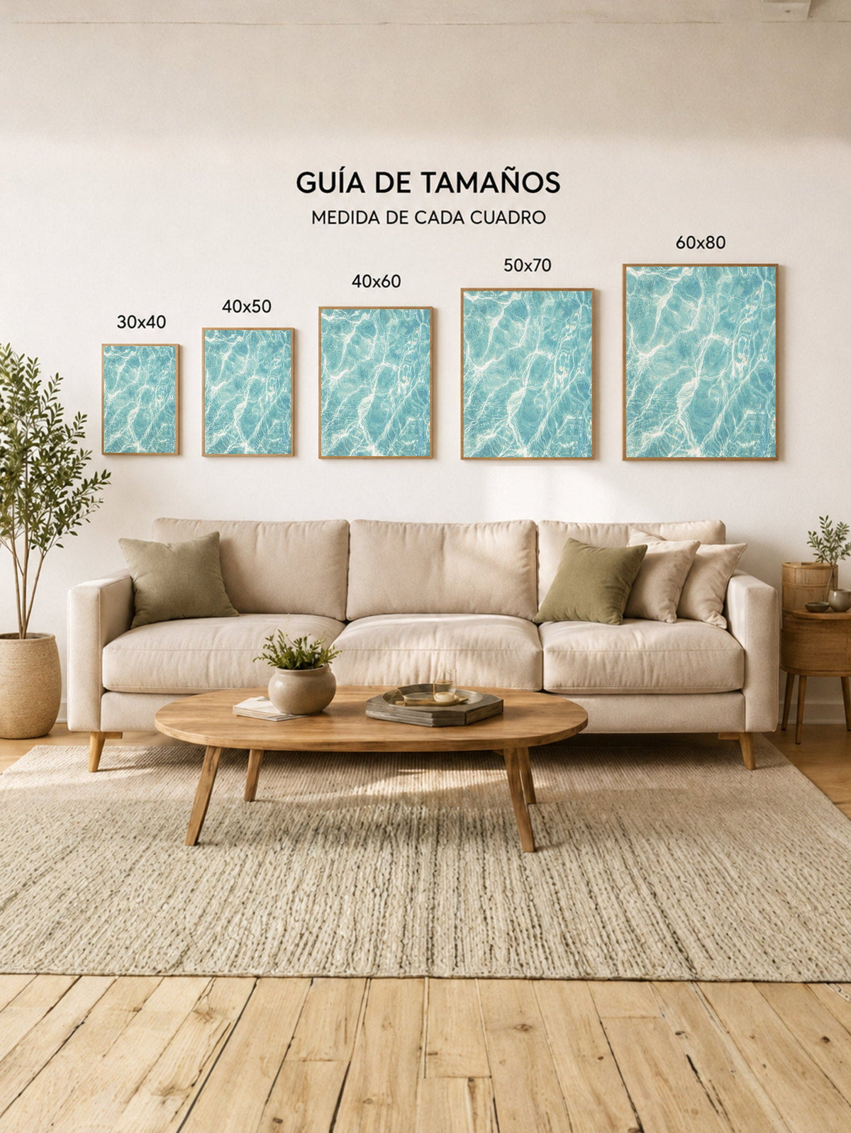 Cuadro Decorativo Playa, Agua Pileta Textura