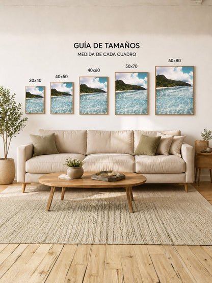 Cuadro Decorativo Playa, Bahía Colinas Verdes