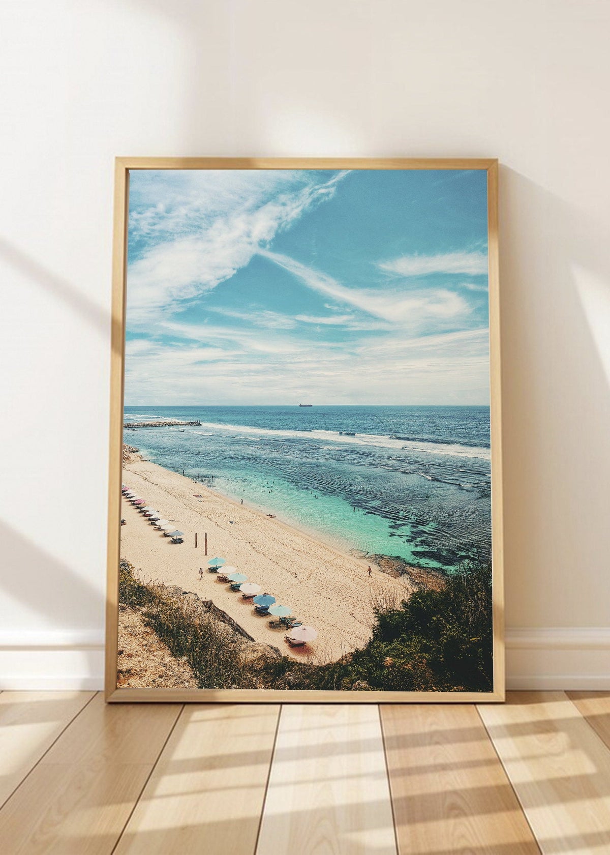 Cuadro Decorativo Playa, Banco Arena Aéreo