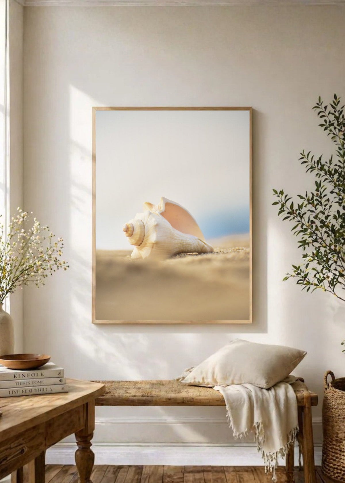 Cuadro Decorativo Playa, Caracol Arena Beige