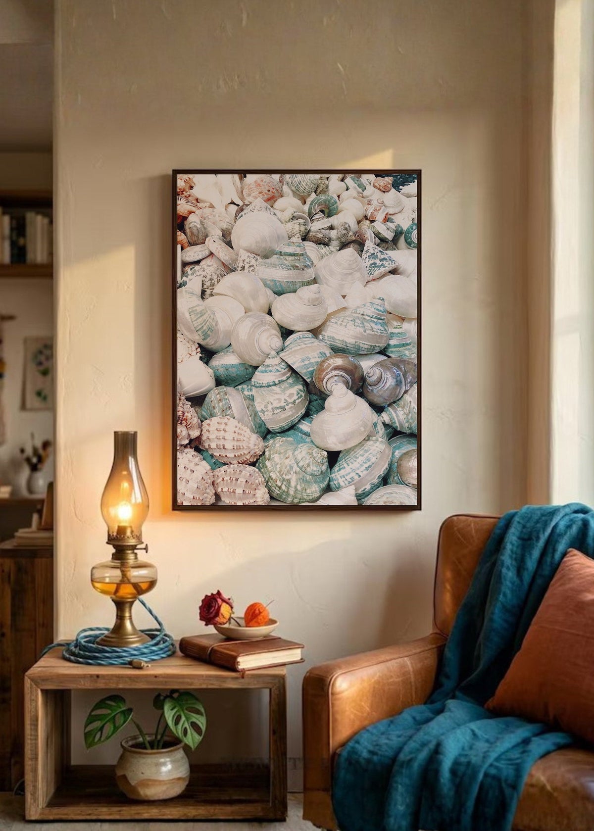 Cuadro Decorativo Playa, Caracoles Monton