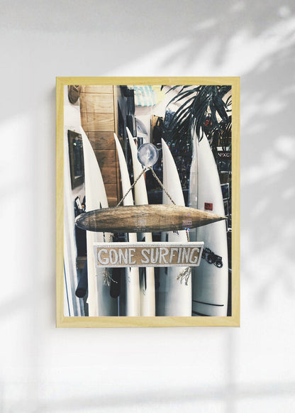 Cuadro Decorativo Playa, Cartel Gone Surfing