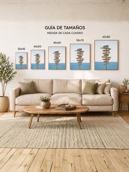 Cuadro Decorativo Playa, Cartel Madera Destinos