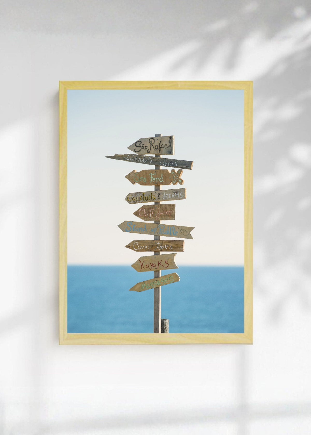 Cuadro Decorativo Playa, Cartel Madera Destinos