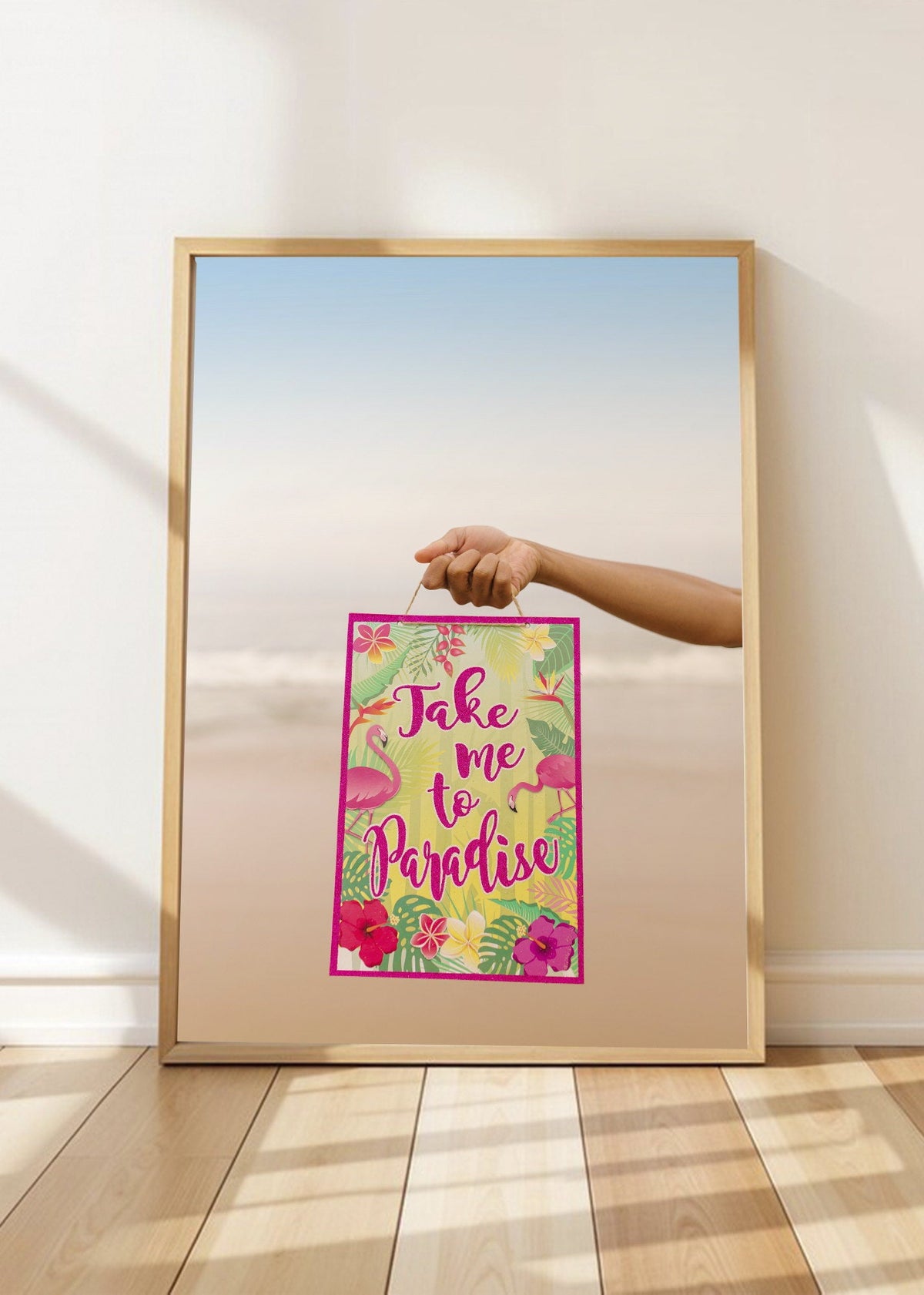 Cuadro Decorativo Playa, Cartel Take Me to Paradise