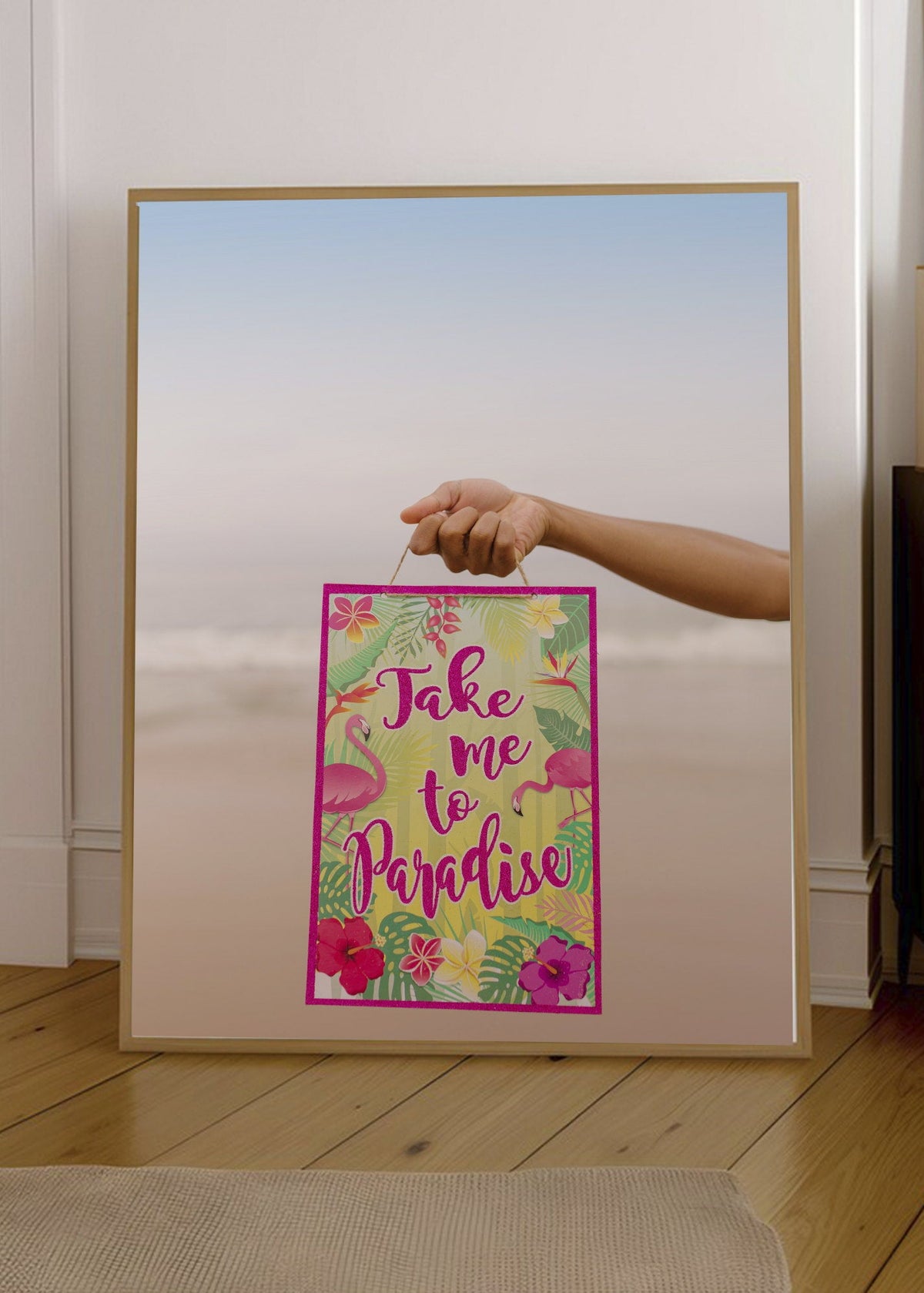 Cuadro Decorativo Playa, Cartel Take Me to Paradise