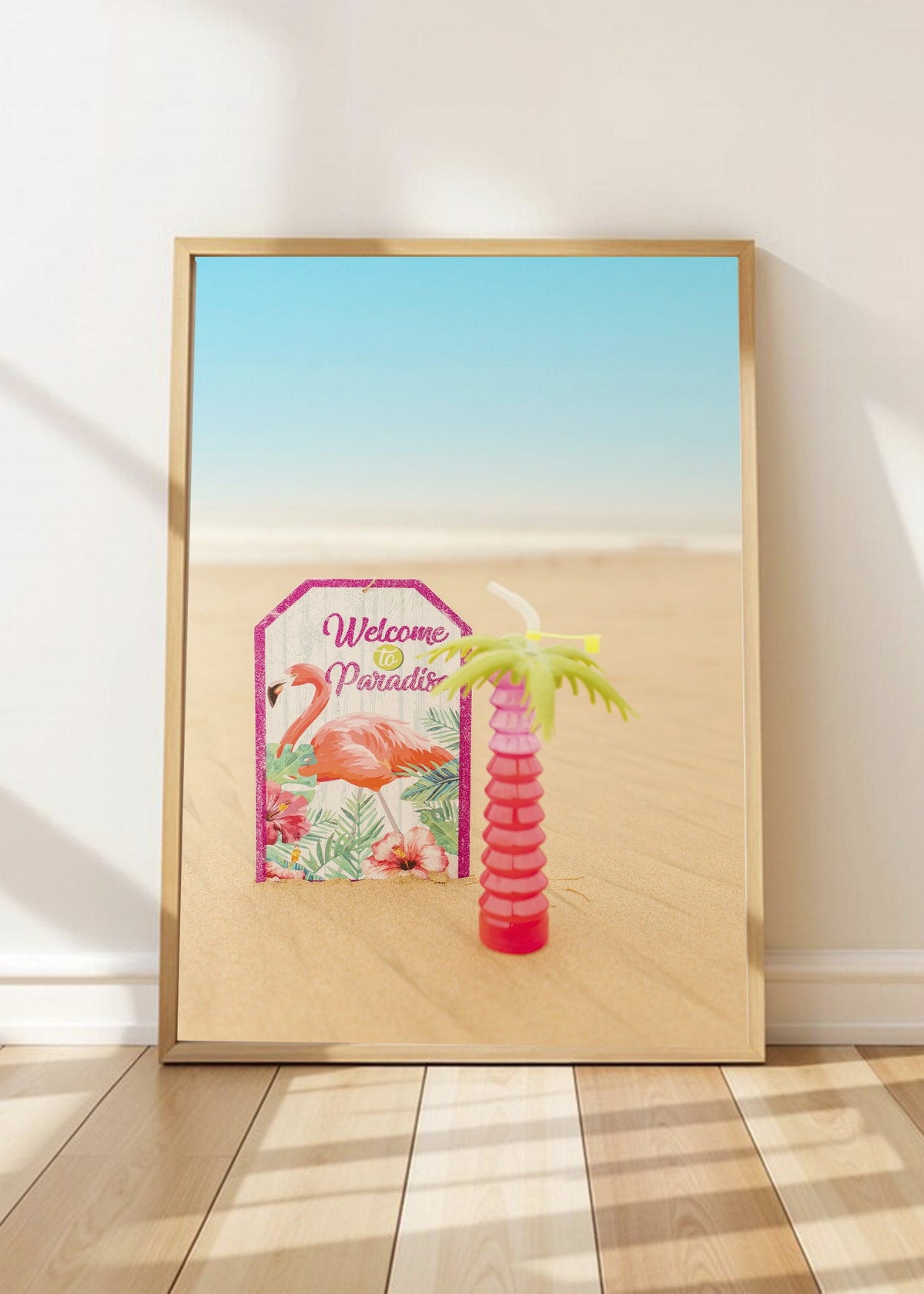 Cuadro Decorativo Playa, Cartel Welcome Paradise