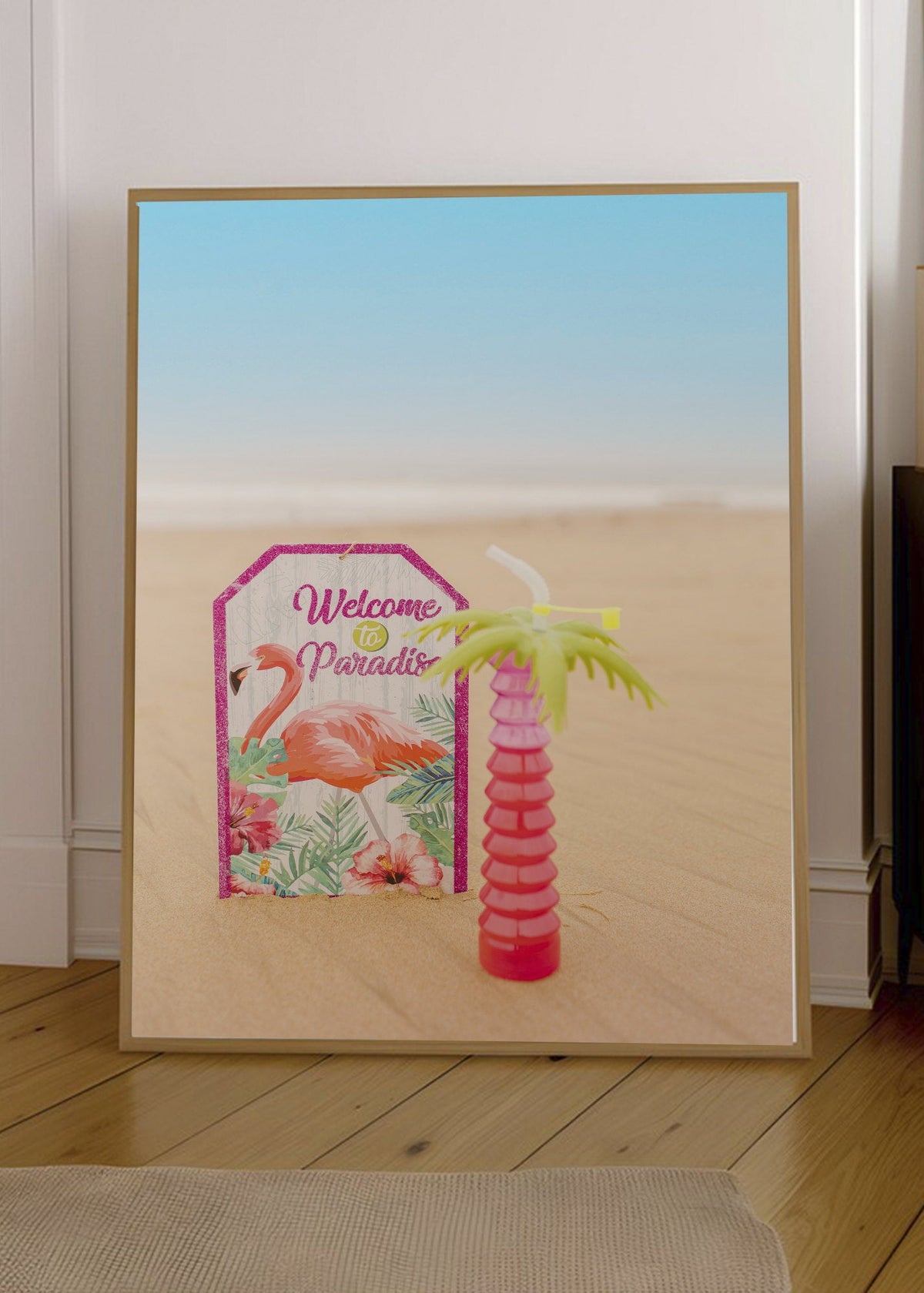 Cuadro Decorativo Playa, Cartel Welcome Paradise