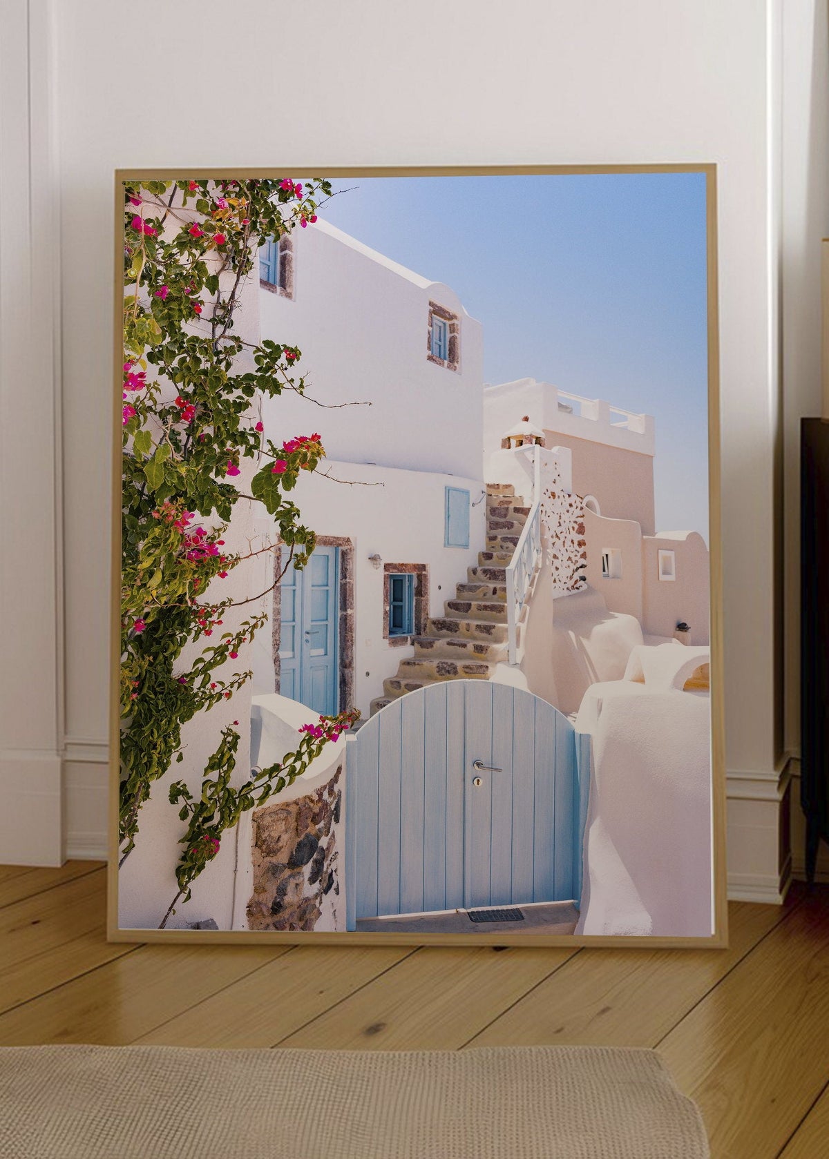 Cuadro Decorativo Playa, Casa Blanca Buganvilla