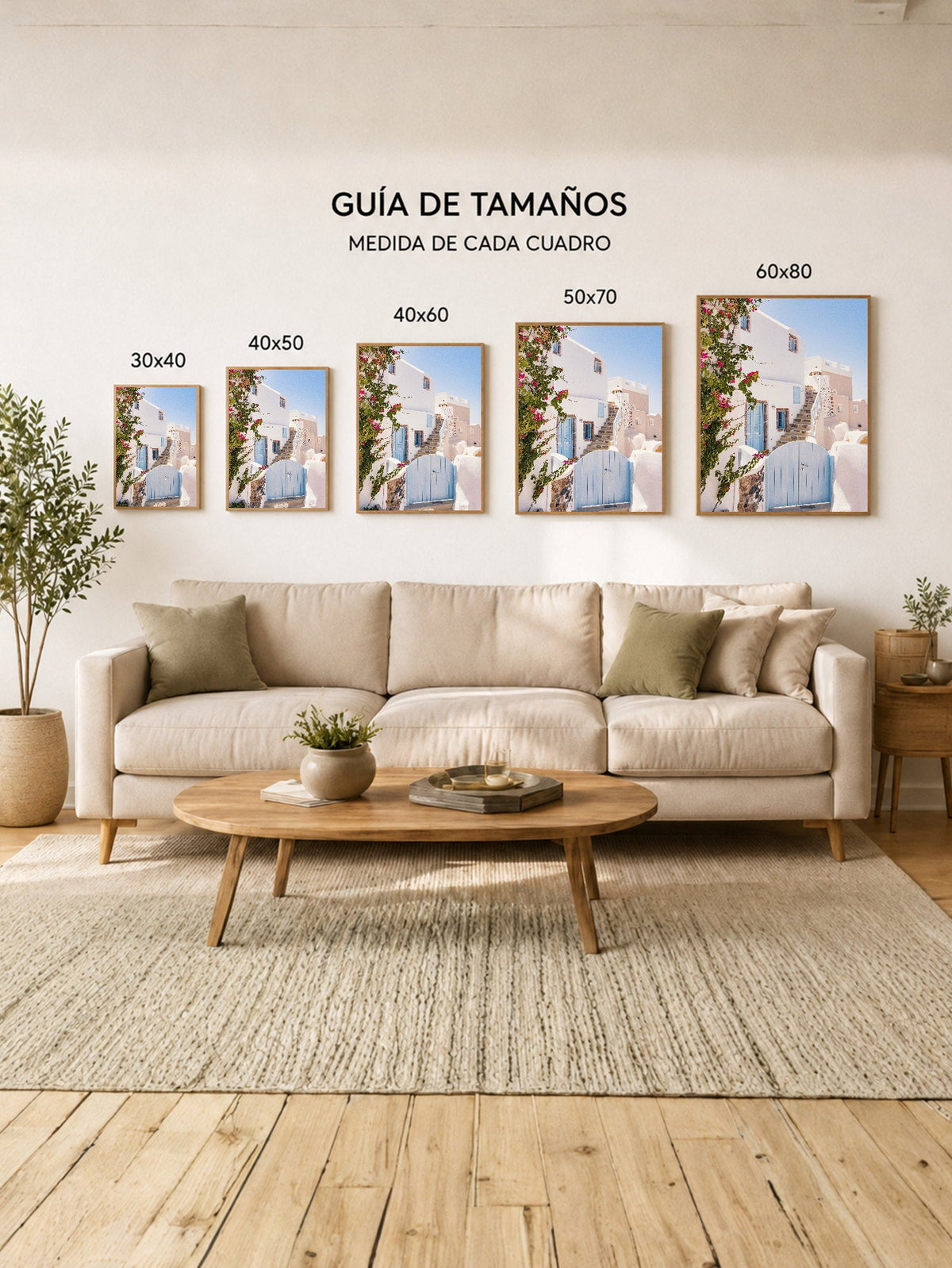 Cuadro Decorativo Playa, Casa Blanca Buganvilla