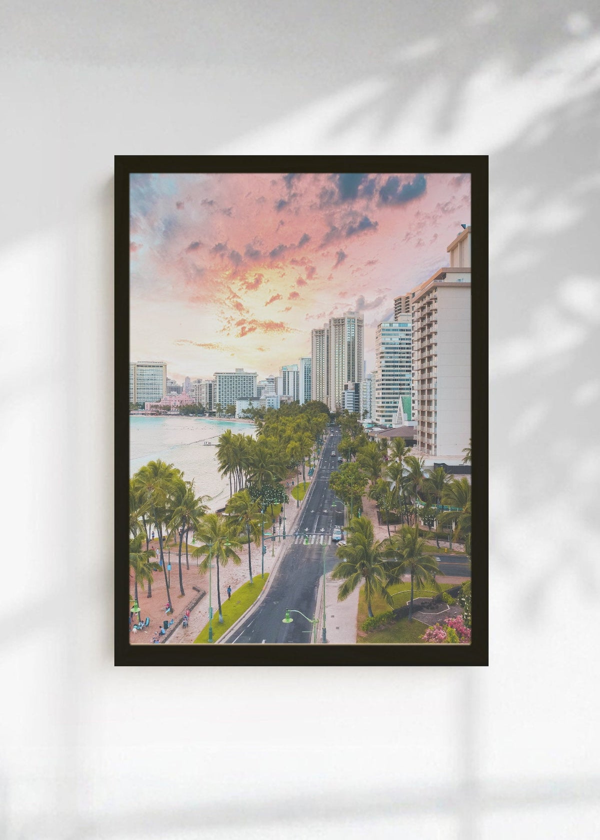 Cuadro Decorativo Playa, Ciudad Costanera Atardecer