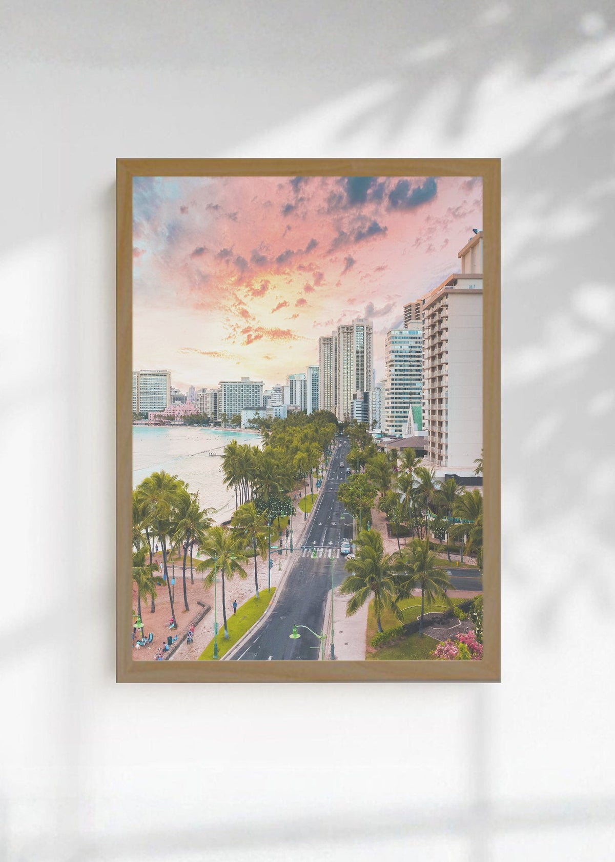 Cuadro Decorativo Playa, Ciudad Costanera Atardecer