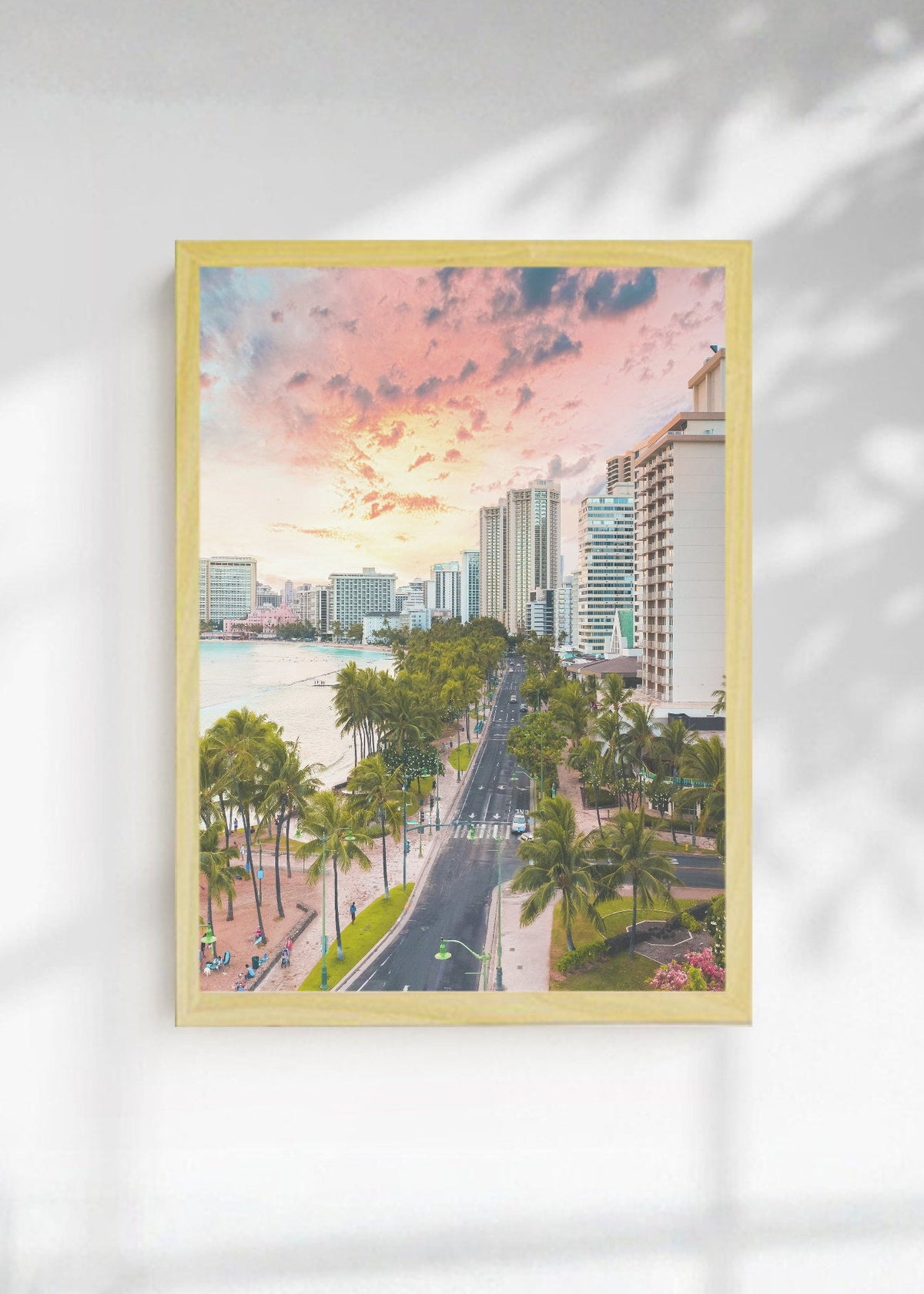 Cuadro Decorativo Playa, Ciudad Costanera Atardecer