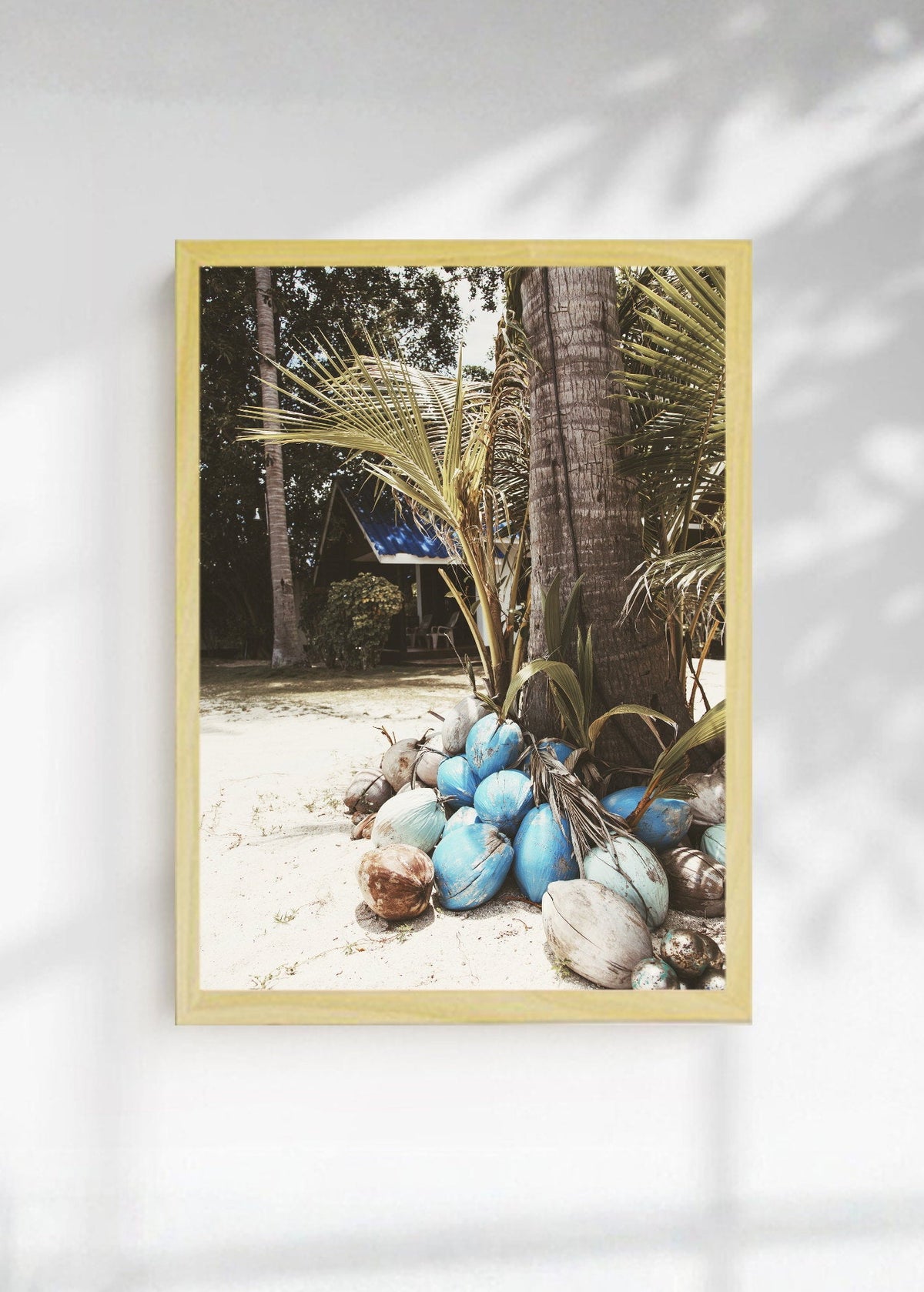 Cuadro Decorativo Playa, Cocos Palmeras Verde