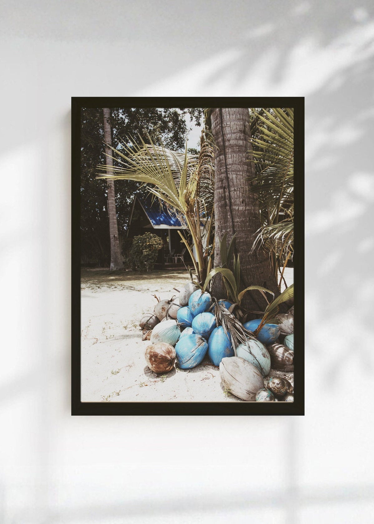 Cuadro Decorativo Playa, Cocos Palmeras Verde