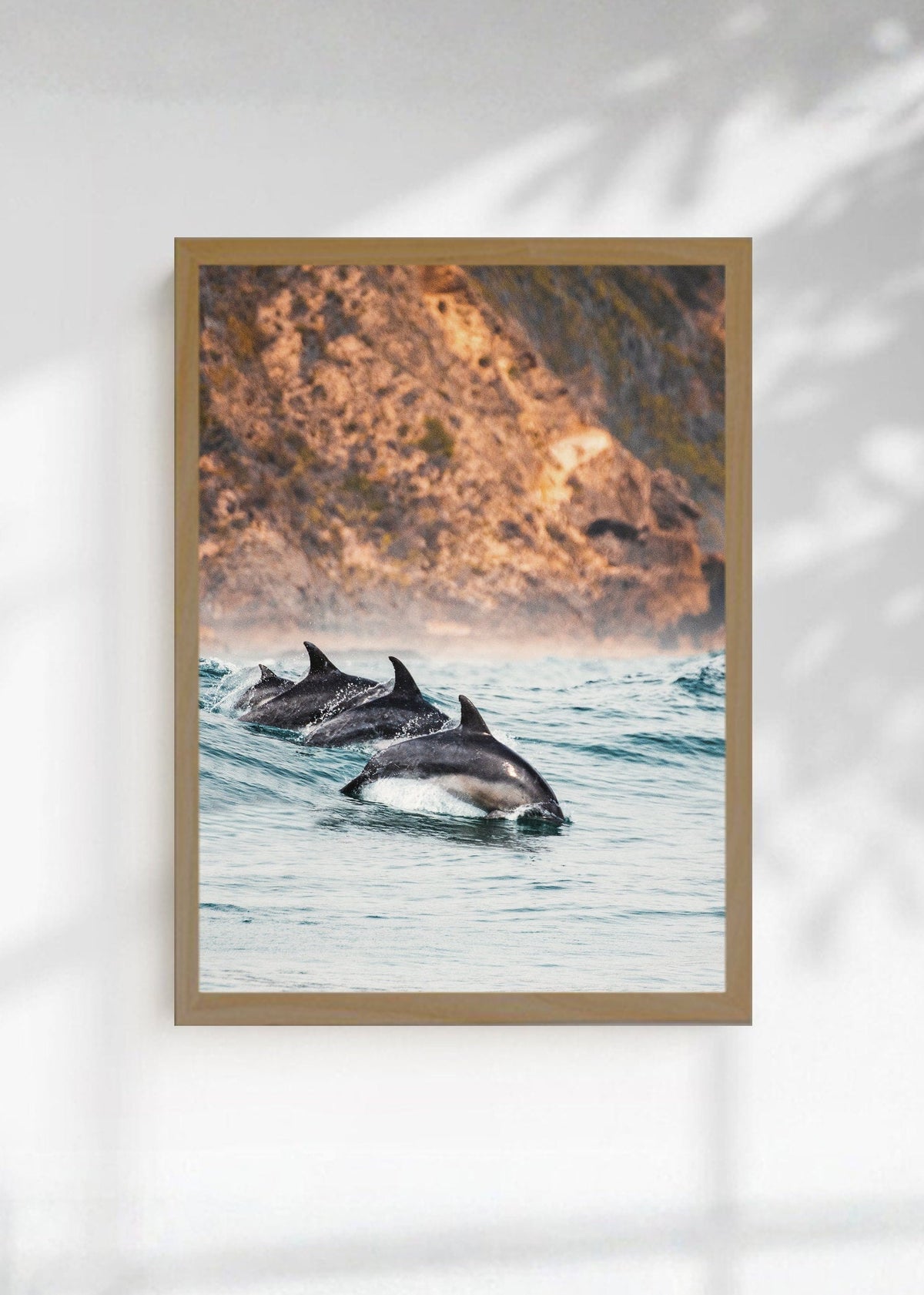 Cuadro Decorativo Playa, Delfines Saltando Mar