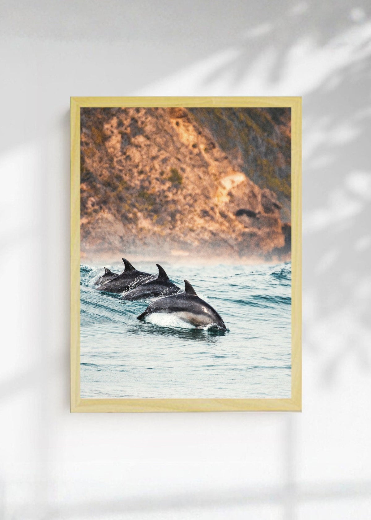 Cuadro Decorativo Playa, Delfines Saltando Mar