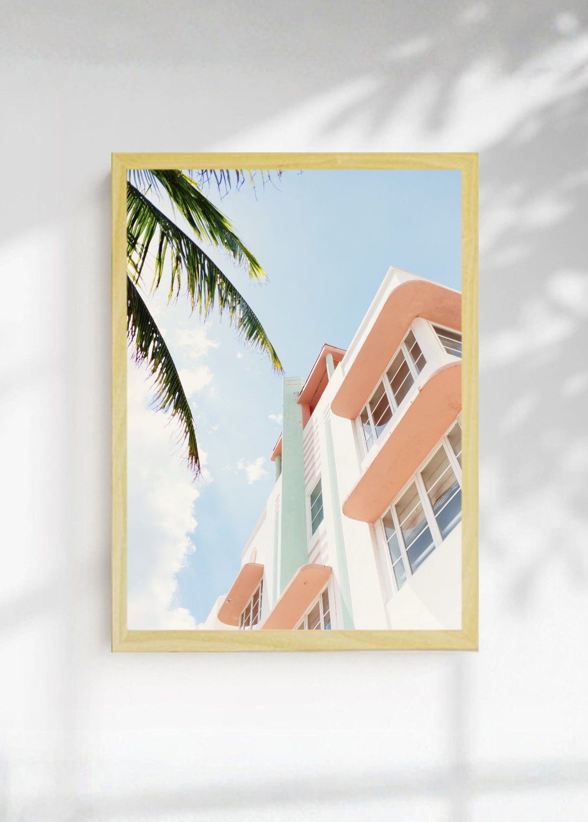 Cuadro Decorativo Playa, Edificio Déco Palmera