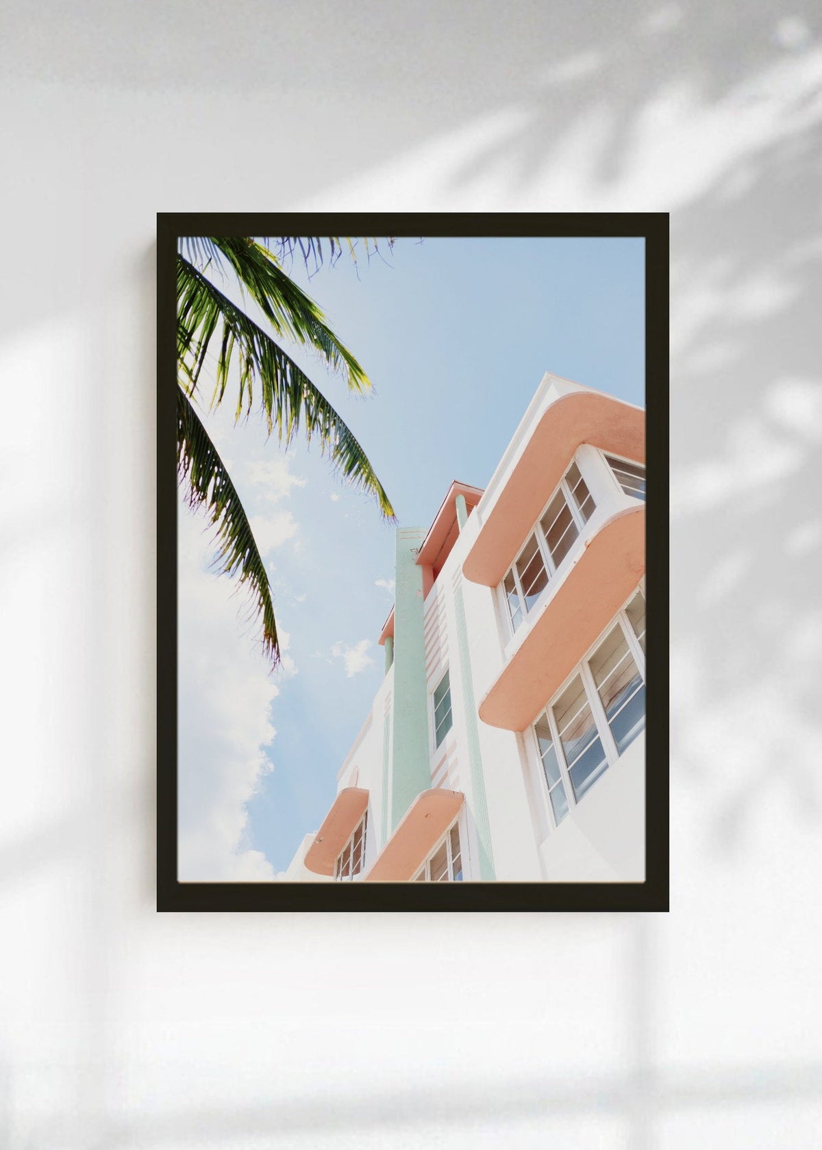 Cuadro Decorativo Playa, Edificio Déco Palmera
