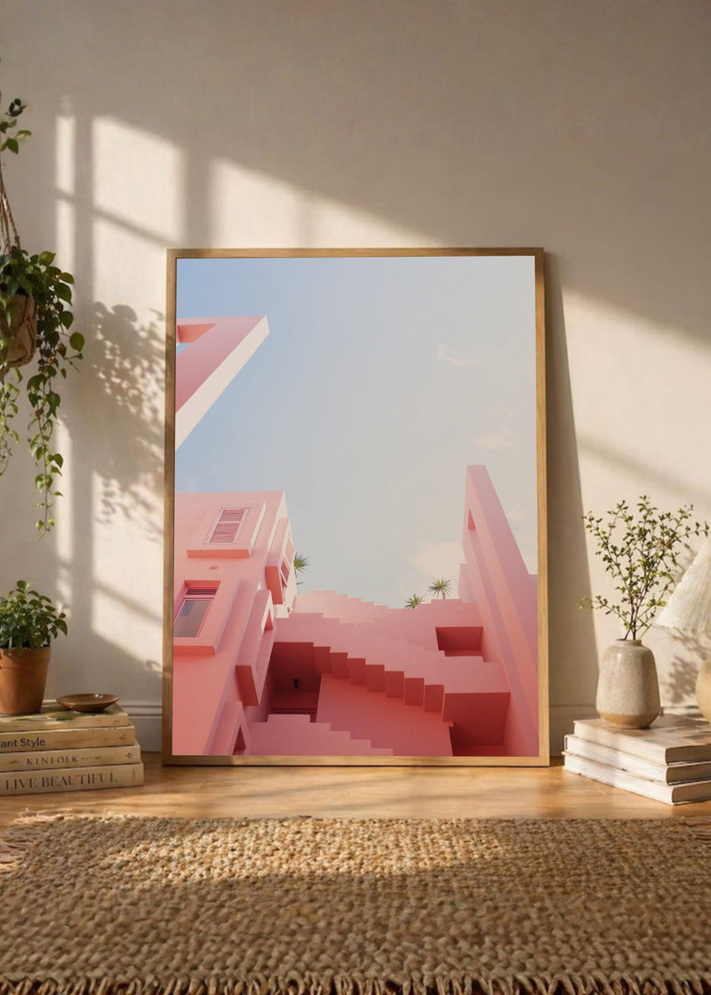 Edificio Escaleras Rosa