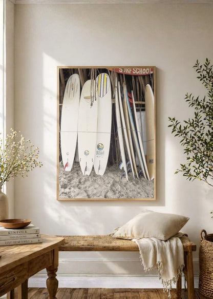 Cuadro Decorativo Playa, Escuela Surf Tablas