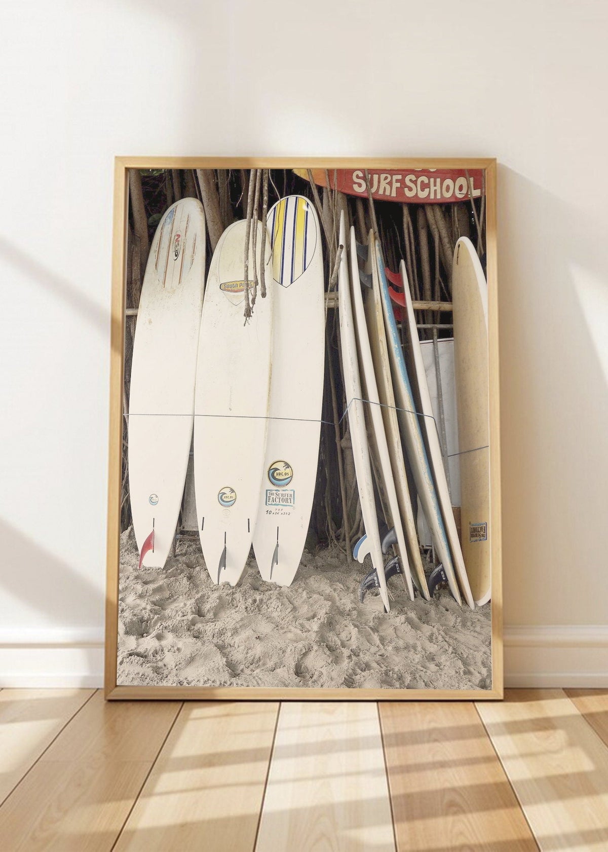 Cuadro Decorativo Playa, Escuela Surf Tablas