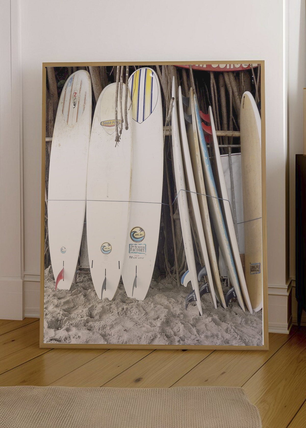 Cuadro Decorativo Playa, Escuela Surf Tablas