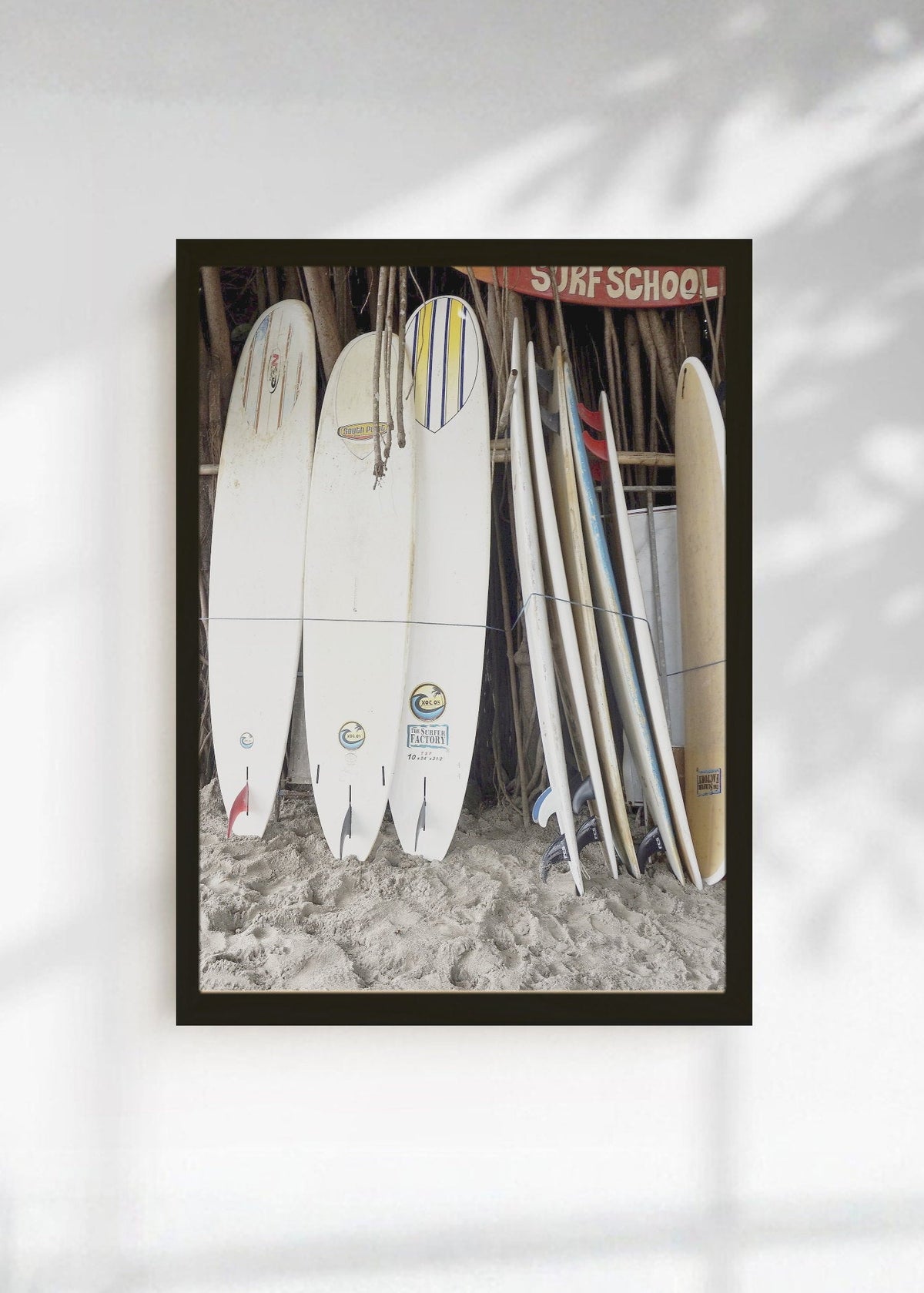 Cuadro Decorativo Playa, Escuela Surf Tablas