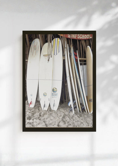 Cuadro Decorativo Playa, Escuela Surf Tablas