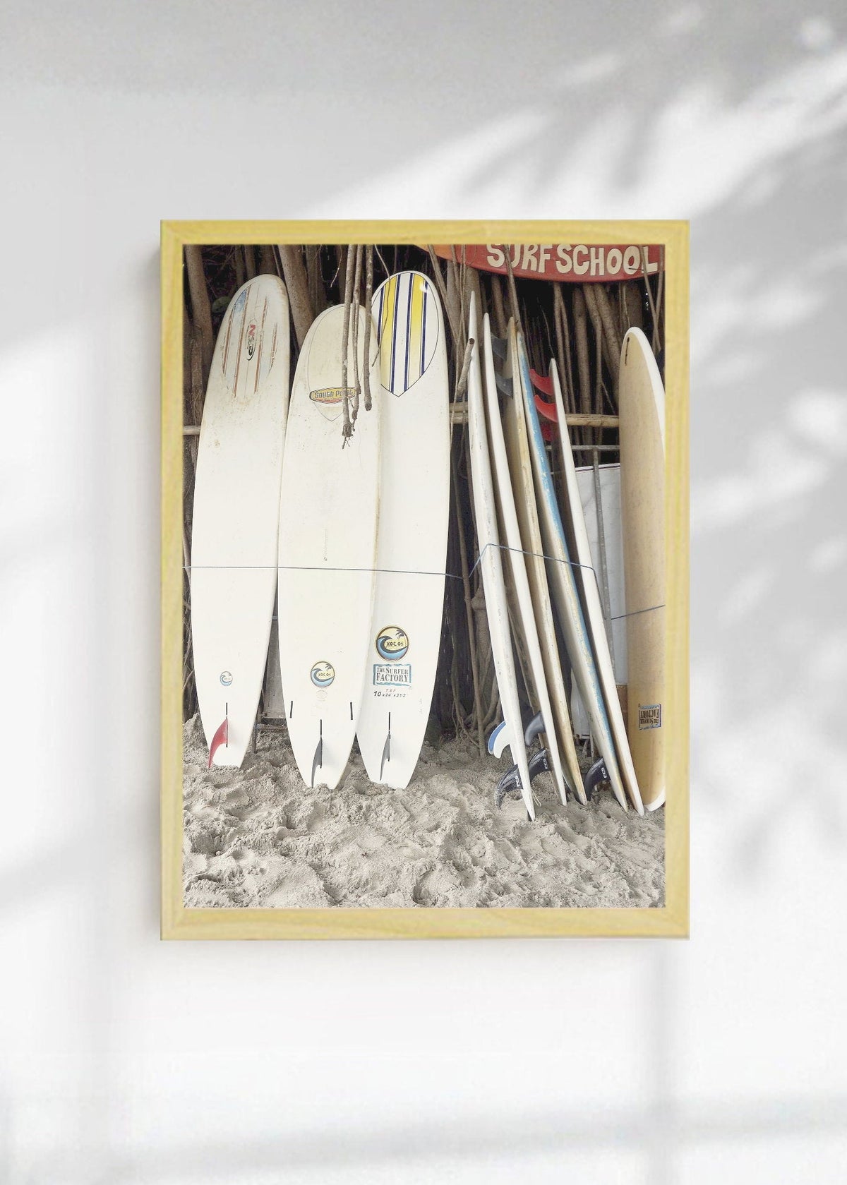 Cuadro Decorativo Playa, Escuela Surf Tablas