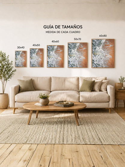 Cuadro Decorativo Playa, Espuma Arena Ocre