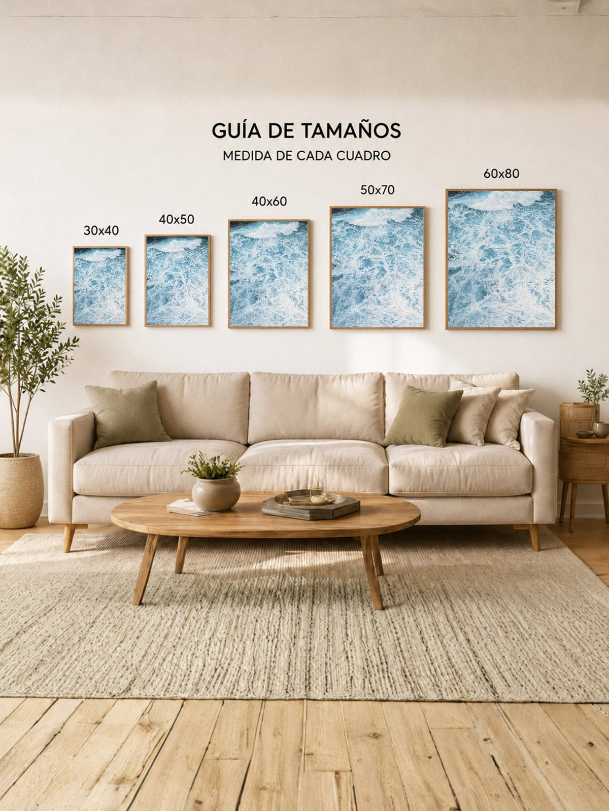 Cuadro Decorativo Playa, Espuma Blanca Aérea