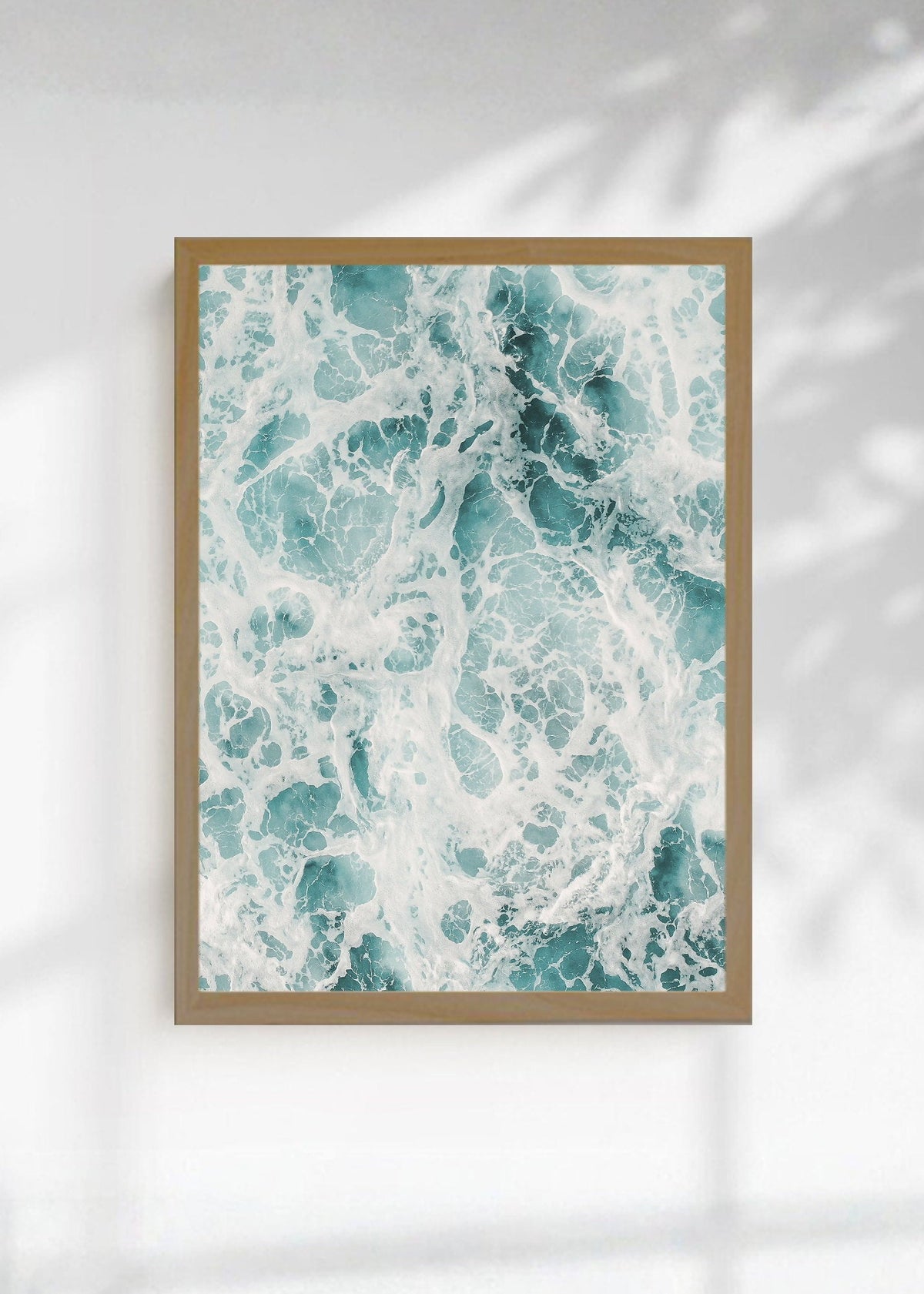Cuadro Decorativo Playa, Espuma Textura Turquesa